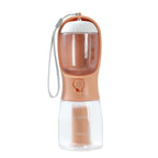 Hlopaw 3-in-1 Dog Water Cup – Portable Pet Bottle with Food Container & Waste Bag Dispenser for Travel