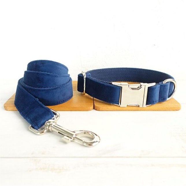 Hlopaw Bow Pet Collar – Soft Velvet Adjustable Dog & Cat Collar with Leash, Stylish Pet Chain for Small & Large Pets