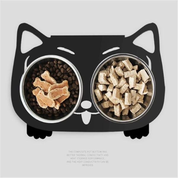 Hlopaw Anti-Falling Cat Dog Feeding Water Bowl – Non-Slip, Tilted Pet Bowl for Easy Eating & Drinking