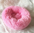 Hlopaw Dog Beds for Small Dogs – Round Plush Pet Nest Mat, Calming Donut Puppy & Cat Bed