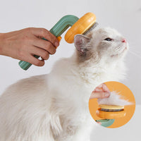 Hlopaw Pet Pumpkin Self-Cleaning Slicker Brush for Dogs & Cats – Gentle Deshedding Grooming Tool
