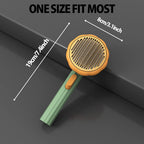 Hlopaw Pet Pumpkin Self-Cleaning Slicker Brush for Dogs & Cats – Gentle Deshedding Grooming Tool