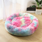 Hlopaw Dog Beds for Small Dogs – Round Plush Pet Nest Mat, Calming Donut Puppy & Cat Bed