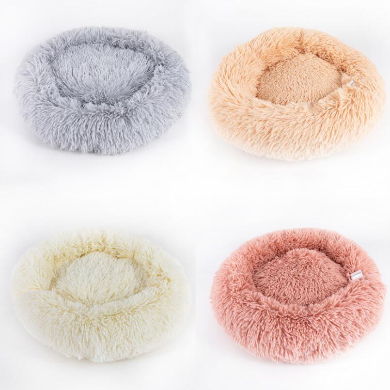 Hlopaw Dog Beds for Small Dogs – Round Plush Pet Nest Mat, Calming Donut Puppy & Cat Bed