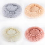 Hlopaw Dog Beds for Small Dogs – Round Plush Pet Nest Mat, Calming Donut Puppy & Cat Bed