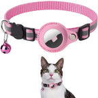 Hlopaw Reflective AirTag Dog & Cat Collar – Waterproof Holder, Adjustable Nylon Pet Collar for Safety Tracking