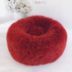 Hlopaw Dog Beds for Small Dogs – Round Plush Pet Nest Mat, Calming Donut Puppy & Cat Bed