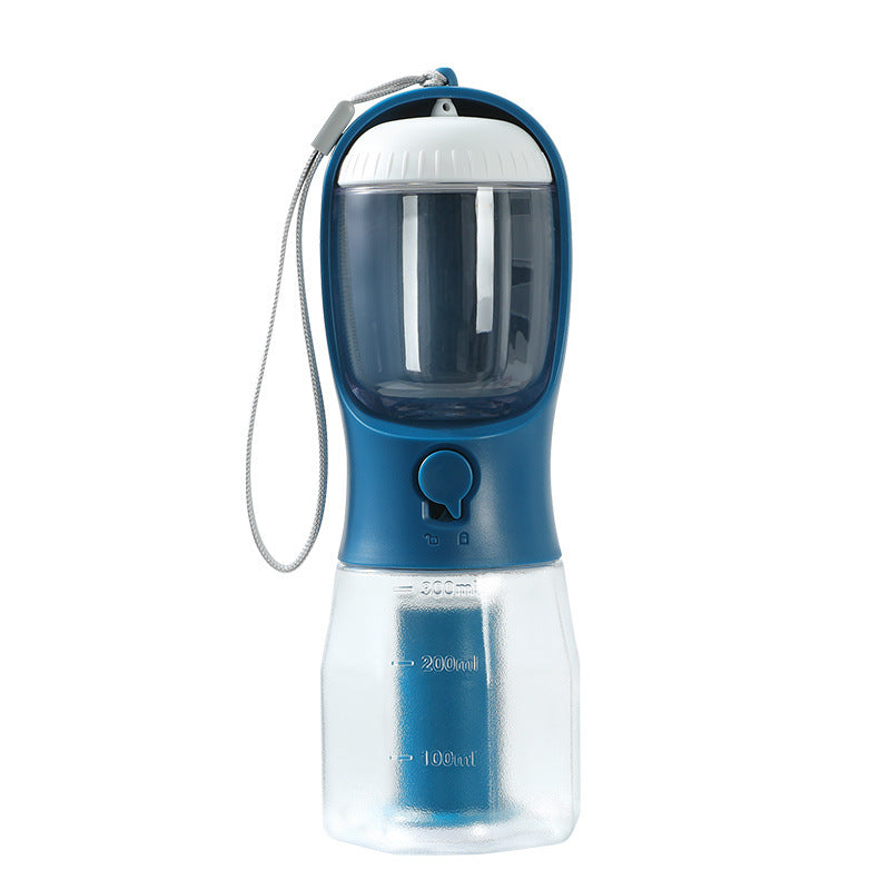 Hlopaw 3-in-1 Dog Water Cup – Portable Pet Bottle with Food Container & Waste Bag Dispenser for Travel