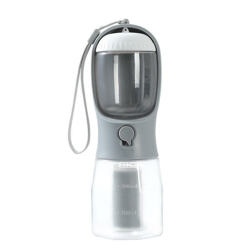 Hlopaw 3-in-1 Dog Water Cup – Portable Pet Bottle with Food Container & Waste Bag Dispenser for Travel