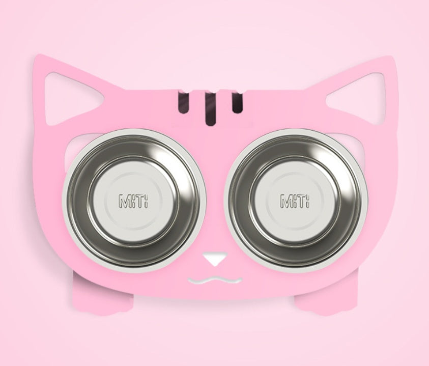 Hlopaw Anti-Falling Cat Dog Feeding Water Bowl – Non-Slip, Tilted Pet Bowl for Easy Eating & Drinking