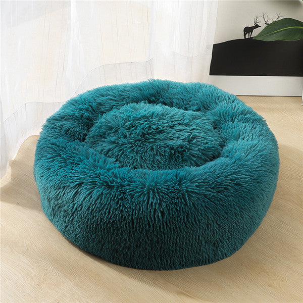 Hlopaw Dog Beds for Small Dogs – Round Plush Pet Nest Mat, Calming Donut Puppy & Cat Bed