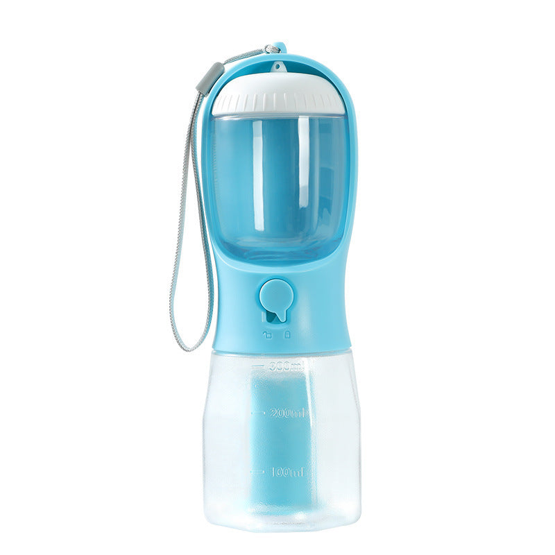 Hlopaw 3-in-1 Dog Water Cup – Portable Pet Bottle with Food Container & Waste Bag Dispenser for Travel