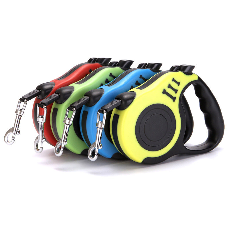 Hlopaw Pet Automatic Telescopic Leash – One-Hand Brake & Lock Retractable Rope for Small & Medium Dogs