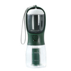Hlopaw 3-in-1 Dog Water Cup – Portable Pet Bottle with Food Container & Waste Bag Dispenser for Travel