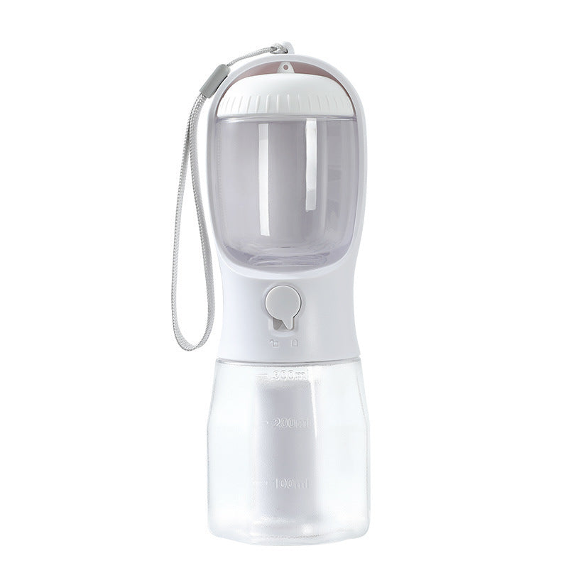 Hlopaw 3-in-1 Dog Water Cup – Portable Pet Bottle with Food Container & Waste Bag Dispenser for Travel