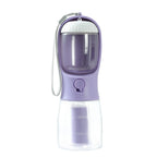 Hlopaw 3-in-1 Dog Water Cup – Portable Pet Bottle with Food Container & Waste Bag Dispenser for Travel