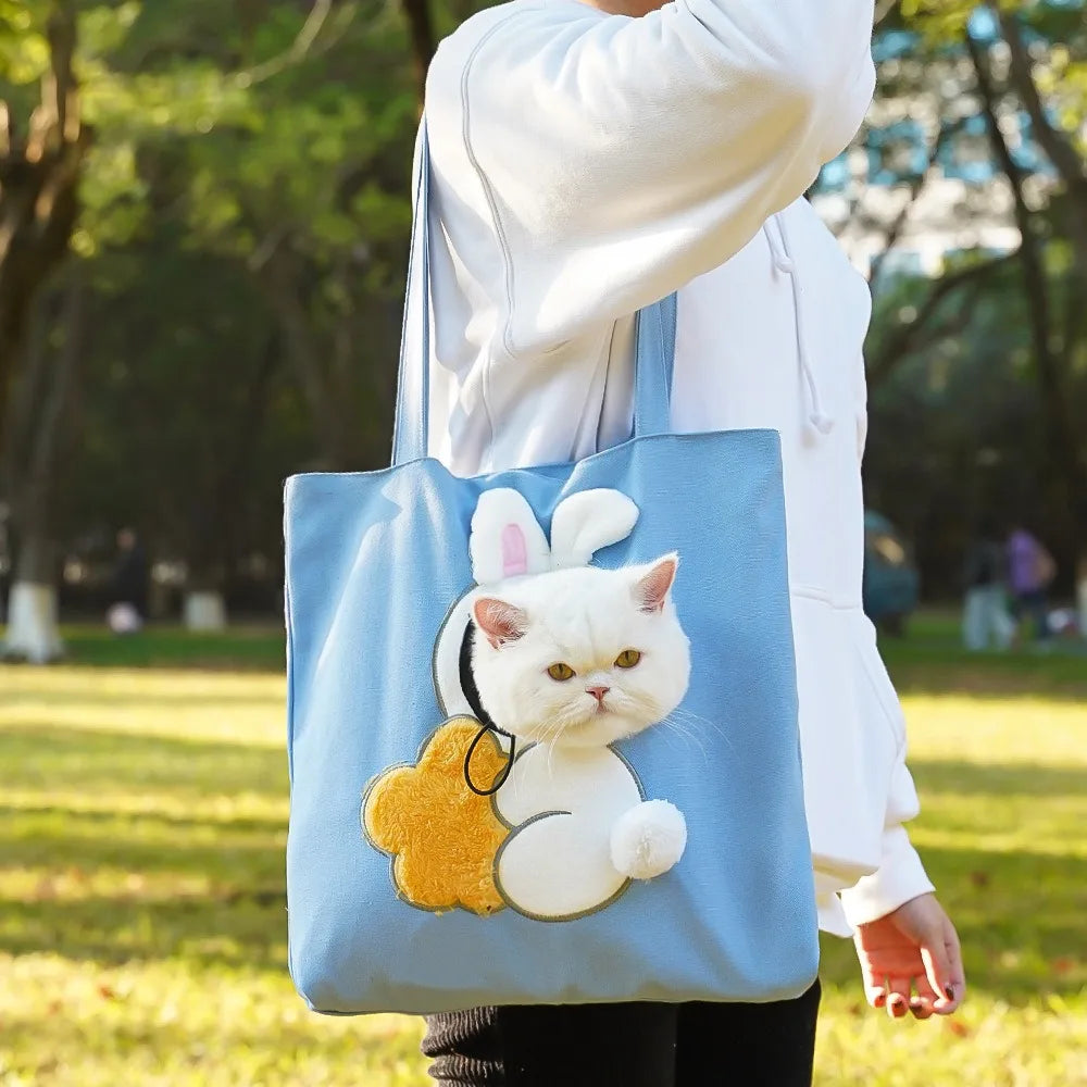 Portable Crossbody Pet Outing Bag Single Shoulder Can Be Exposed Cat Bag Small Dog Bag Carrying Cat